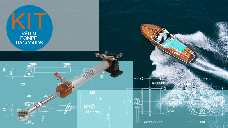 Lecomble et Schmitt kit direction hydraulique LS 27 bateau à moteur