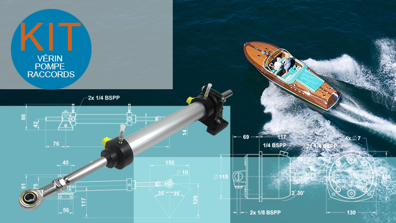 Lecomble et Schmitt kit direction hydraulique LS 30 bateau moteur